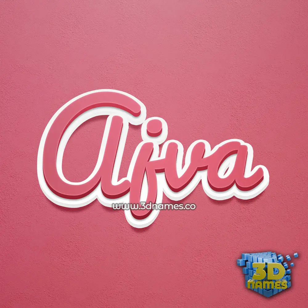 ajva in Red Scribble style - 3D name wallpaper
