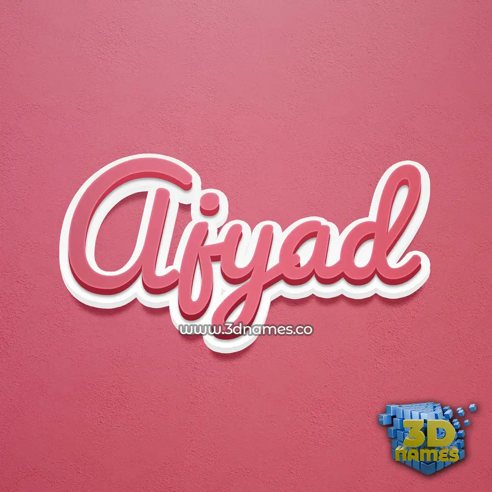 ajyad in Red Scribble style - 3D name wallpaper