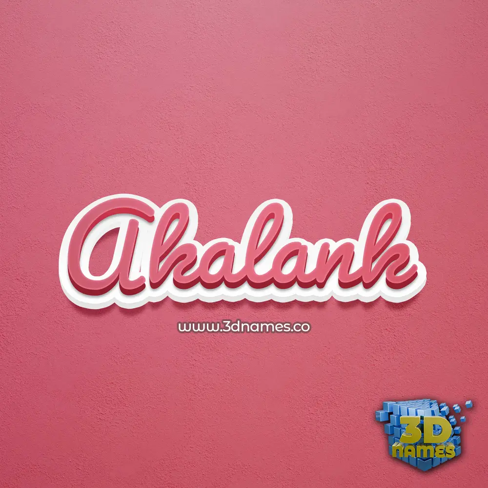 akalank in Red Scribble style - 3D name wallpaper