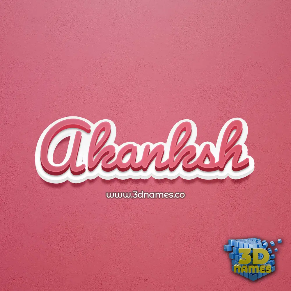 akanksh in Red Scribble style - 3D name wallpaper