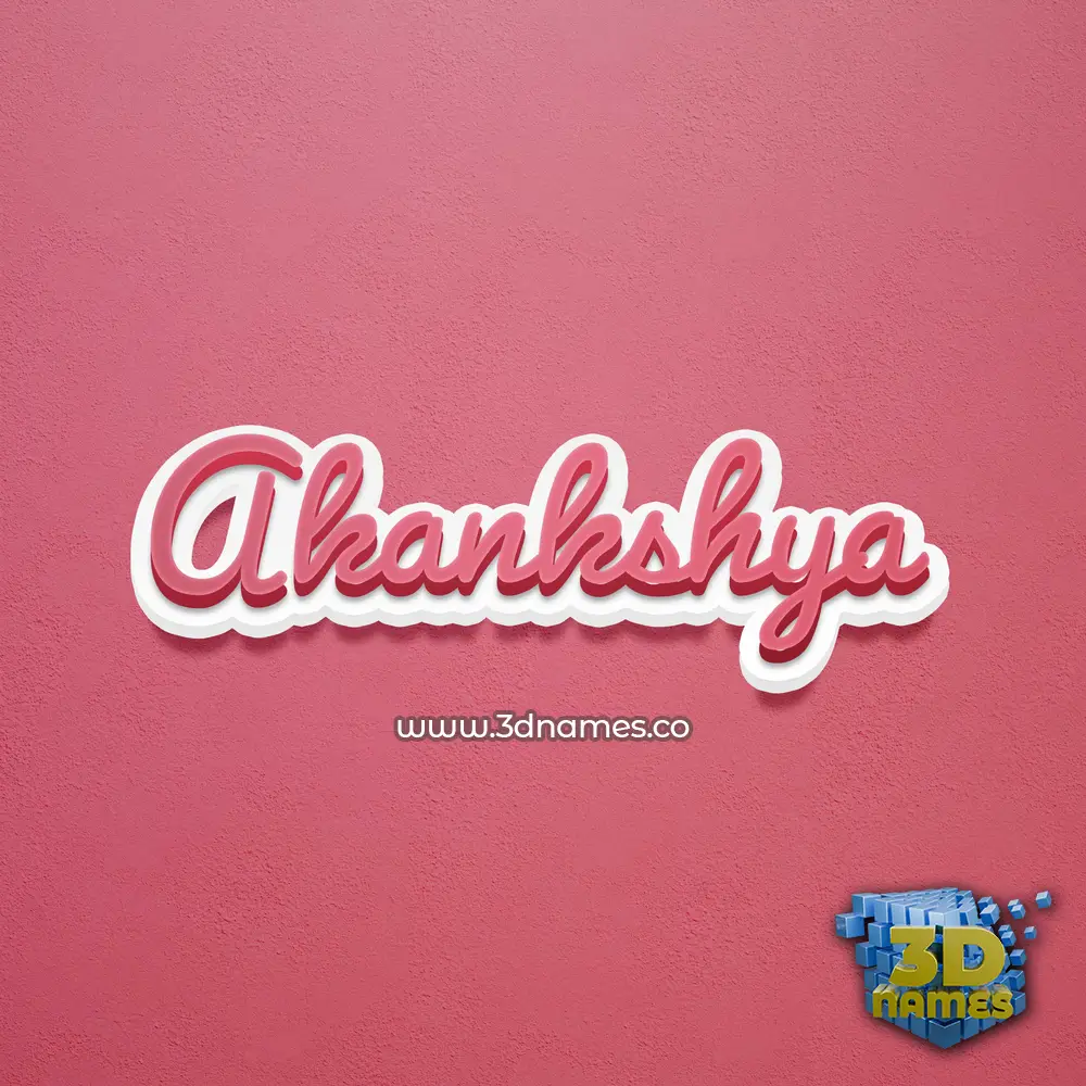 akankshya in Red Scribble style - 3D name wallpaper
