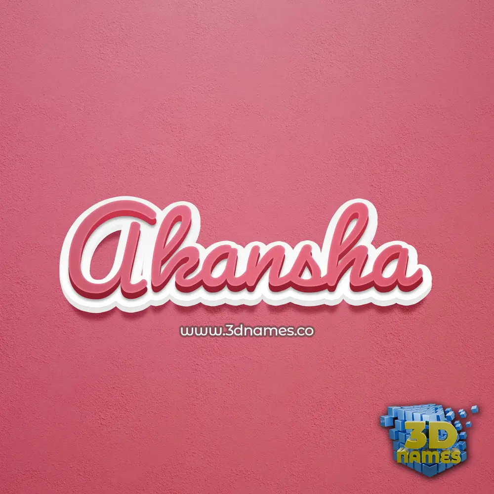 akansha in Red Scribble style - 3D name wallpaper