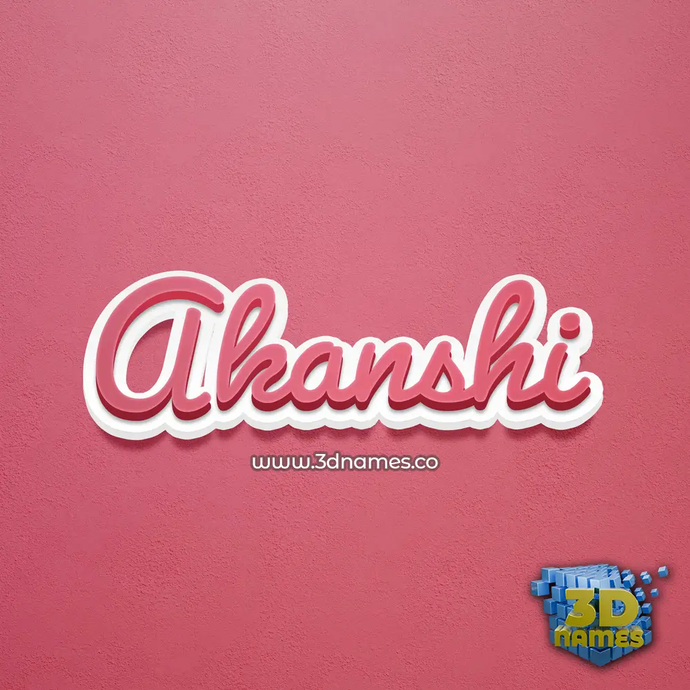 akanshi in Red Scribble style - 3D name wallpaper
