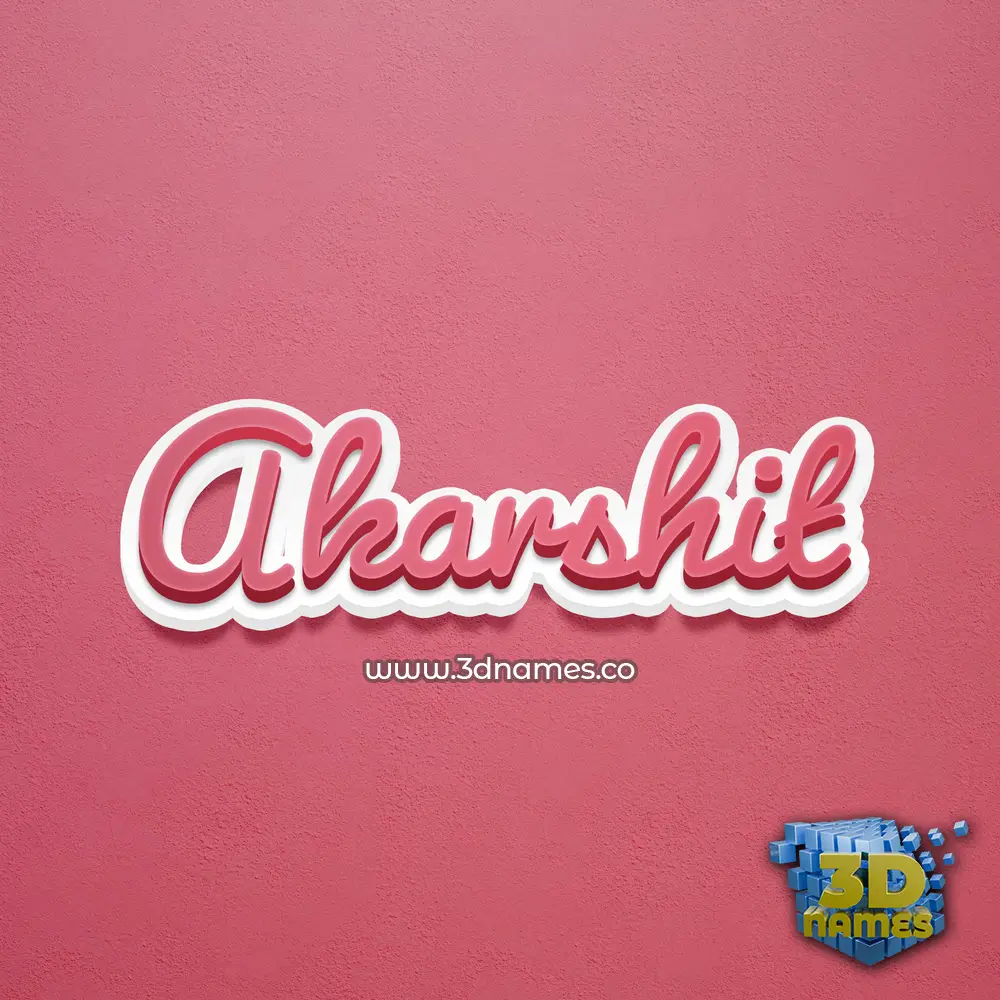 akarshit in Red Scribble style - 3D name wallpaper