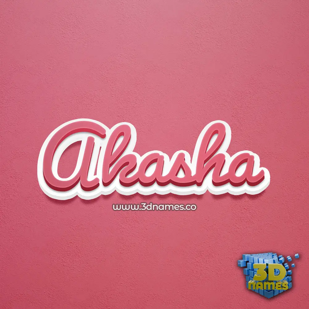 akasha in Red Scribble style - 3D name wallpaper