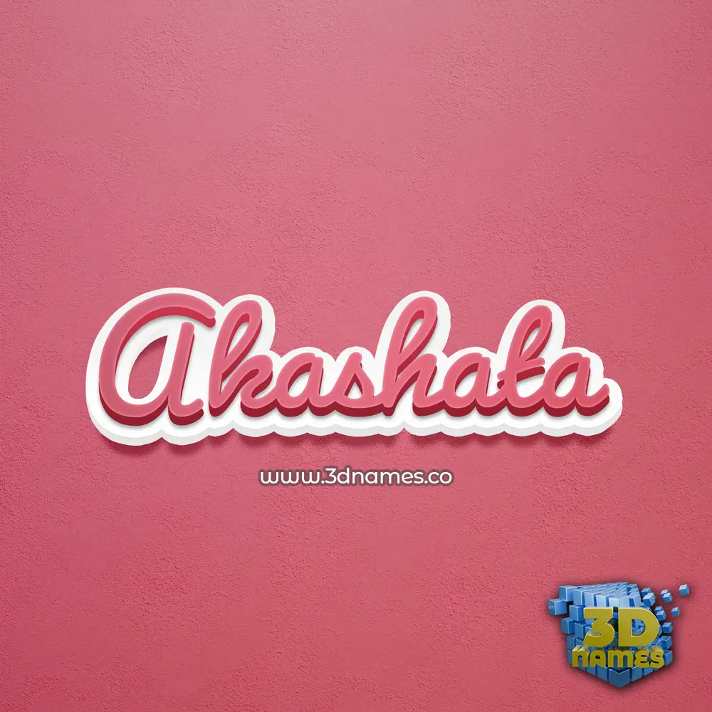 akashata in Red Scribble style - 3D name wallpaper