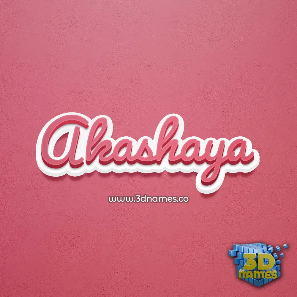 akashaya in Red Scribble style - 3D name wallpaper