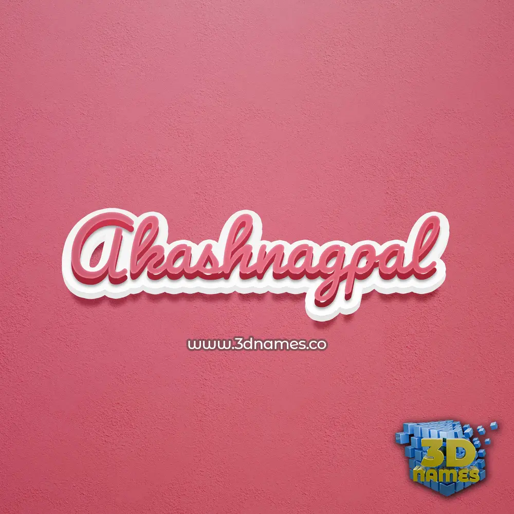 akashnagpal in Red Scribble style - 3D name wallpaper