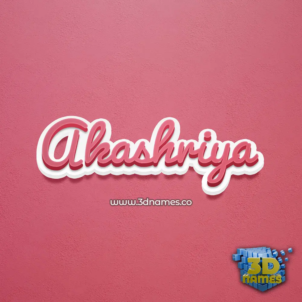 akashriya in Red Scribble style - 3D name wallpaper