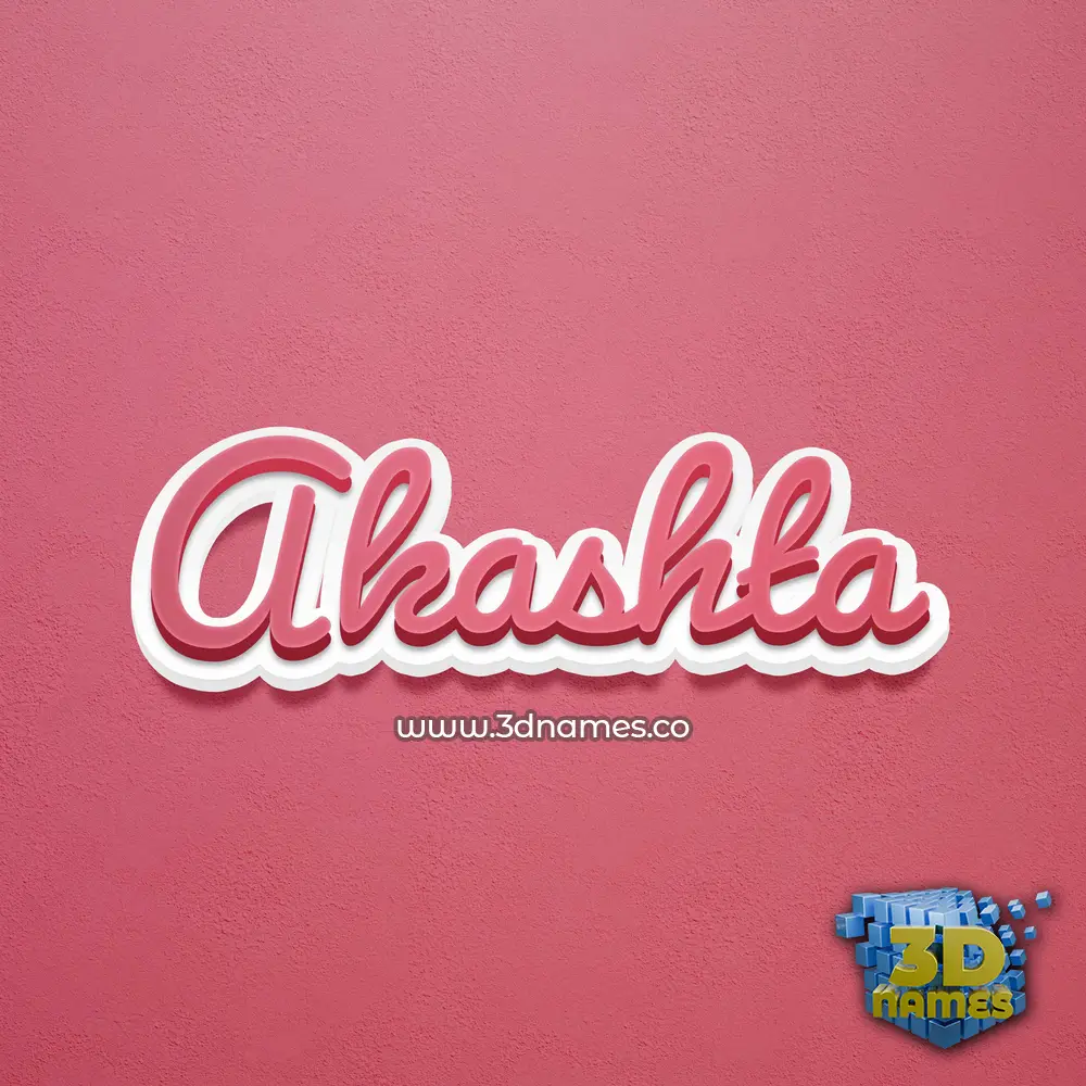 akashta in Red Scribble style - 3D name wallpaper