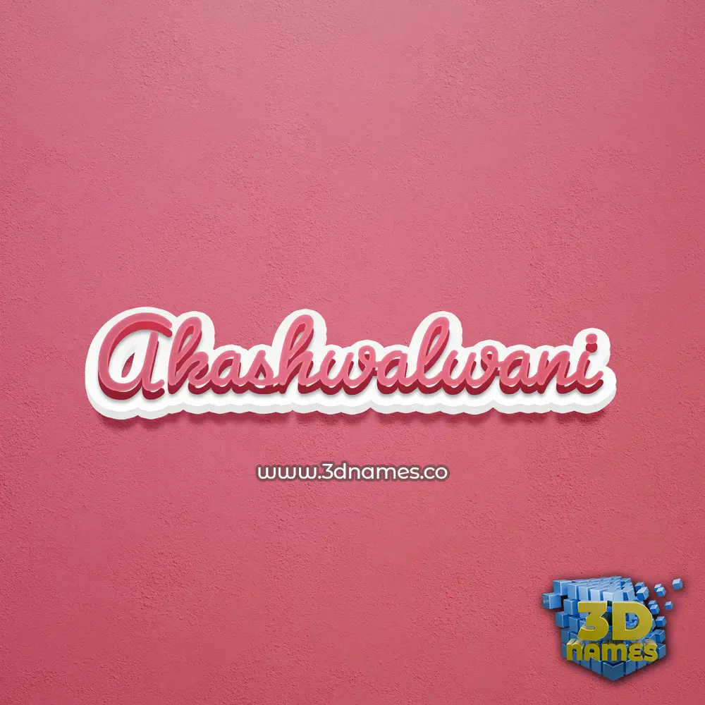 akashwalwani in Red Scribble style - 3D name wallpaper