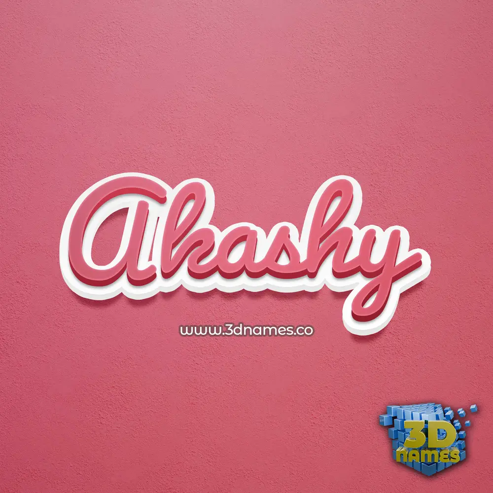 akashy in Red Scribble style - 3D name wallpaper