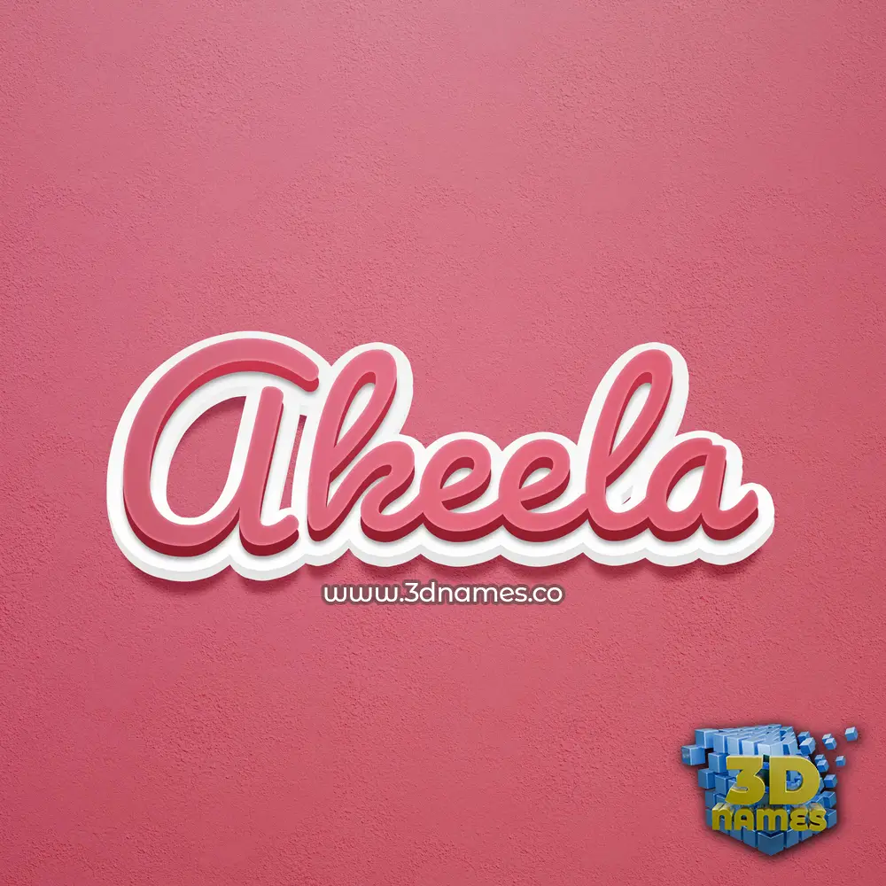 akeela in Red Scribble style - 3D name wallpaper
