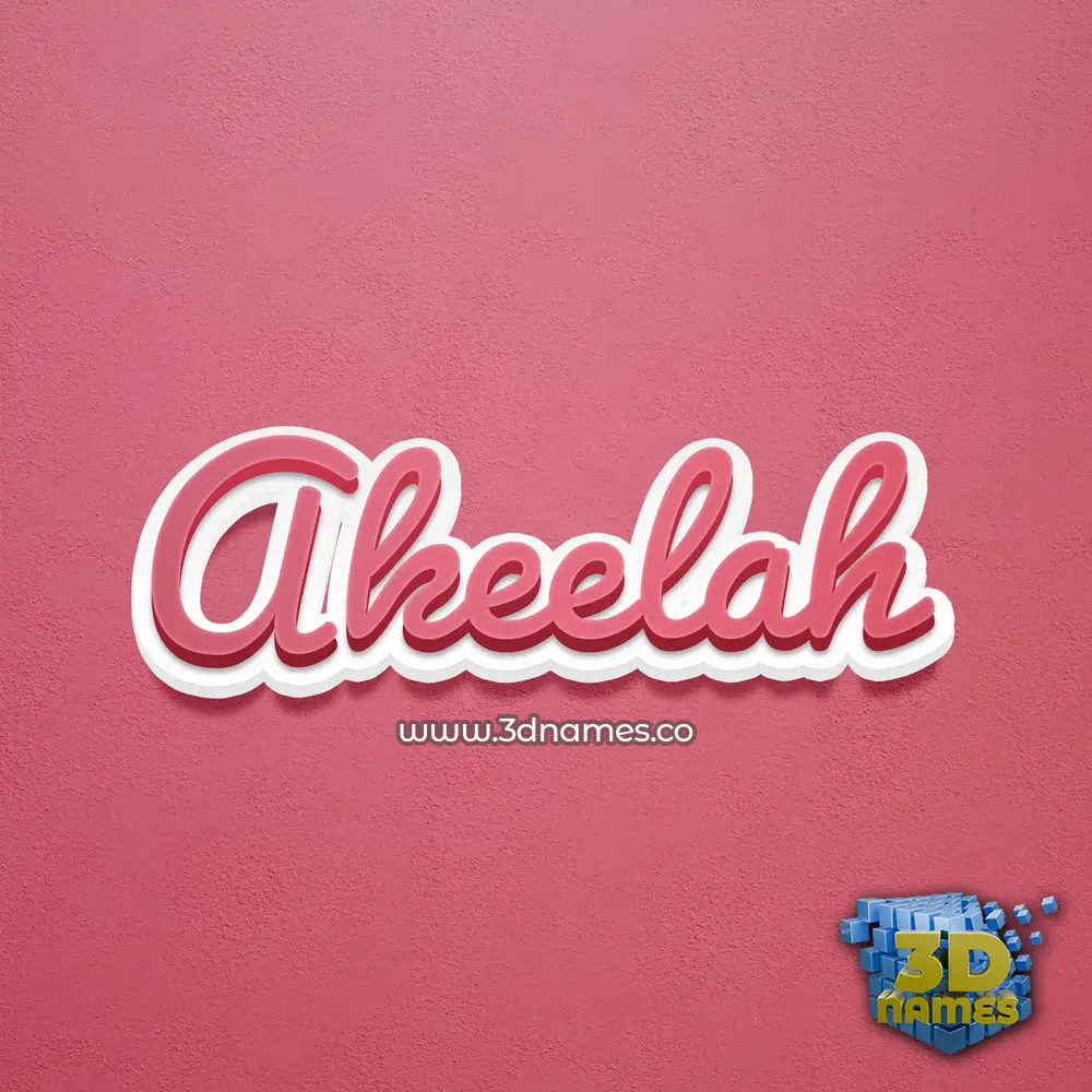 akeelah in Red Scribble style - 3D name wallpaper