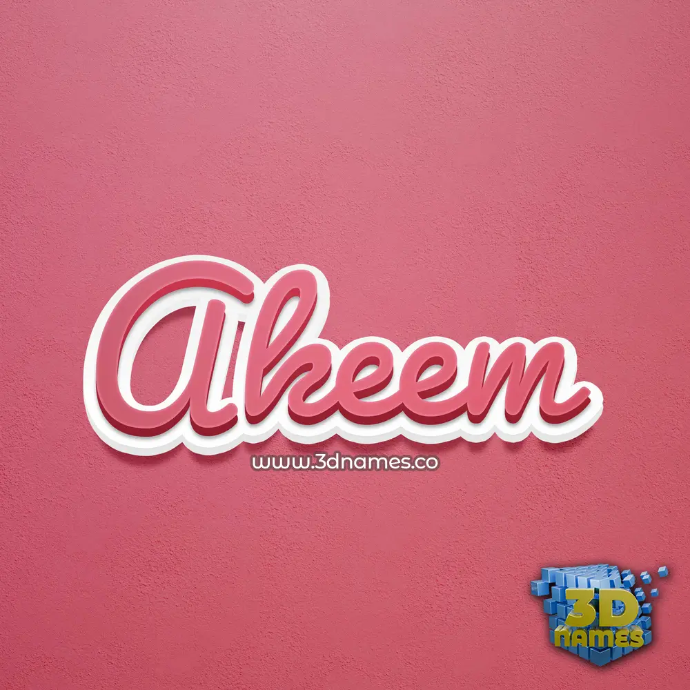 akeem in Red Scribble style - 3D name wallpaper