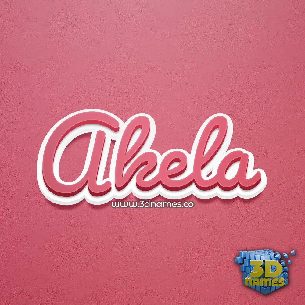 akela in Red Scribble style - 3D name wallpaper