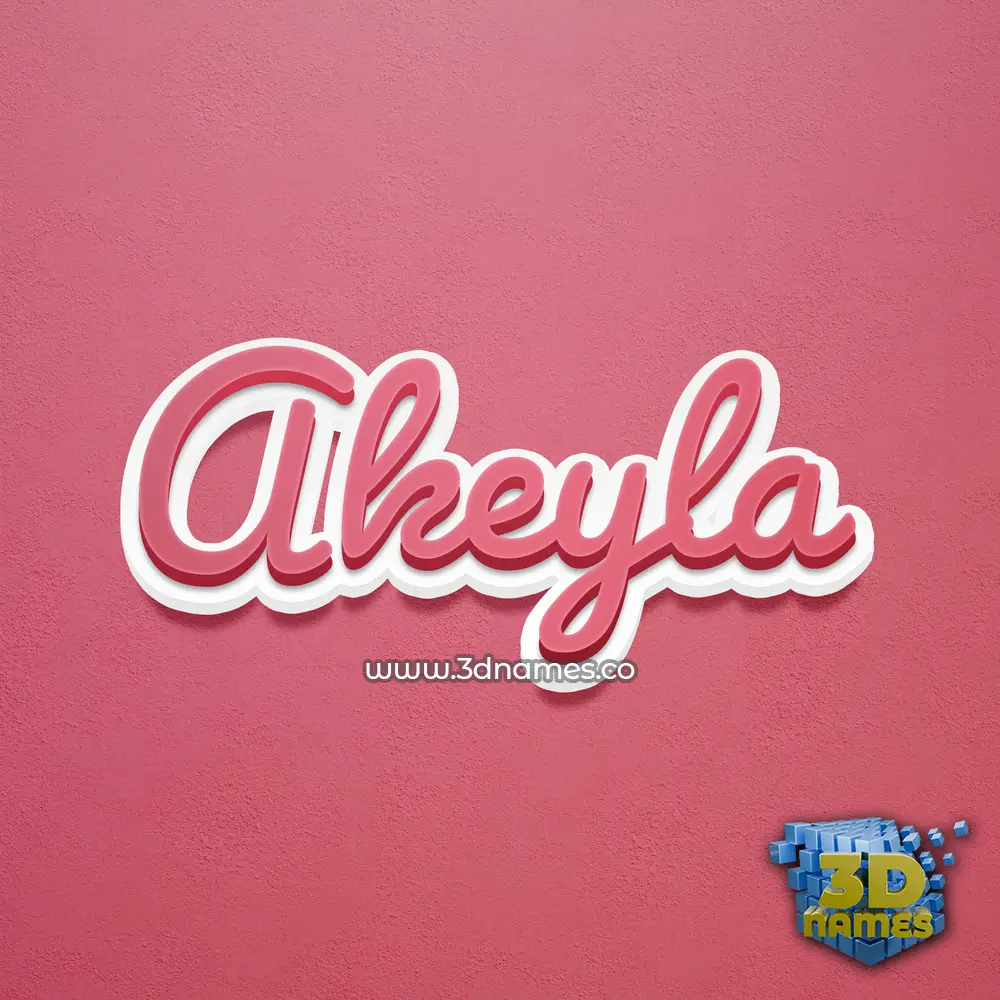akeyla in Red Scribble style - 3D name wallpaper