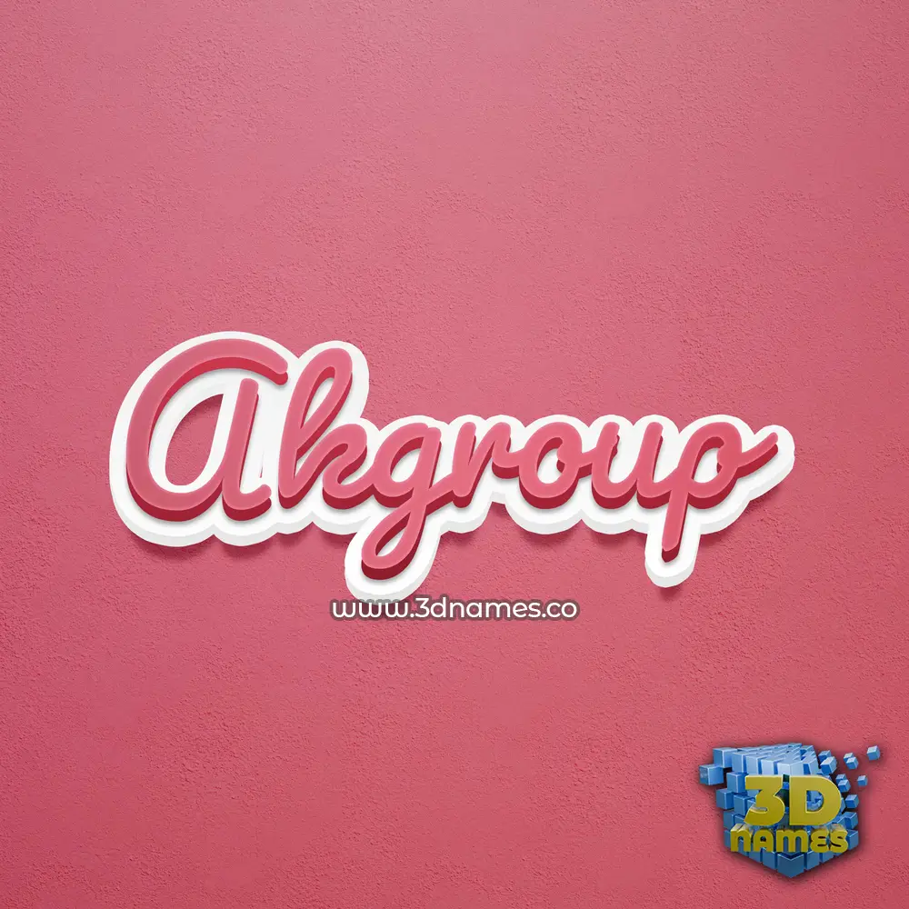 akgroup in Red Scribble style - 3D name wallpaper