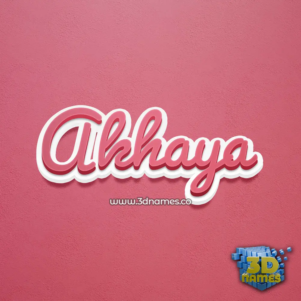 akhaya in Red Scribble style - 3D name wallpaper