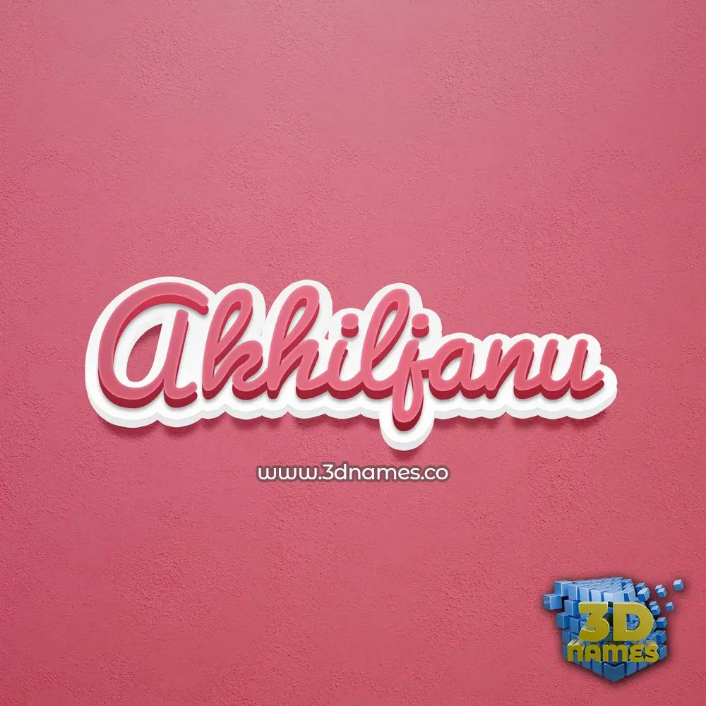 akhiljanu in Red Scribble style - 3D name wallpaper