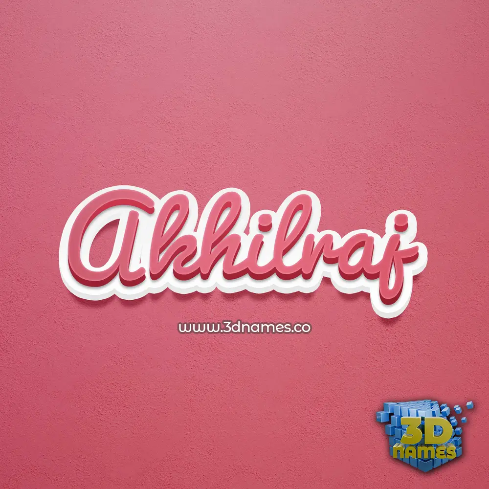akhilraj in Red Scribble style - 3D name wallpaper
