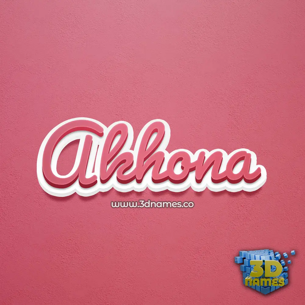 akhona in Red Scribble style - 3D name wallpaper