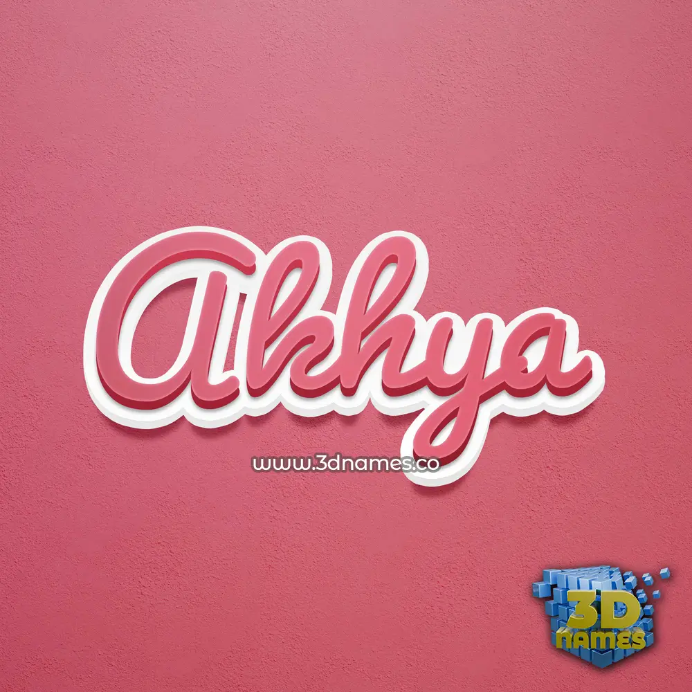 akhya in Red Scribble style - 3D name wallpaper