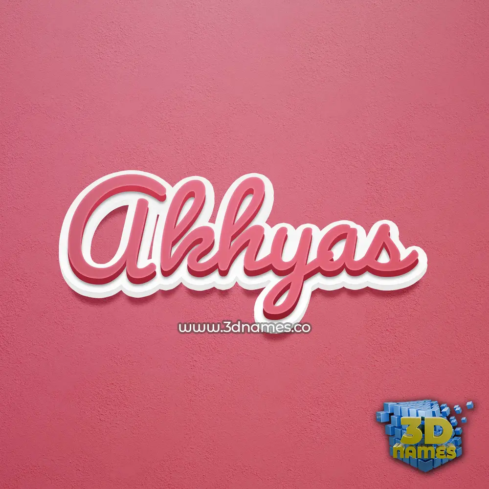 akhyas in Red Scribble style - 3D name wallpaper