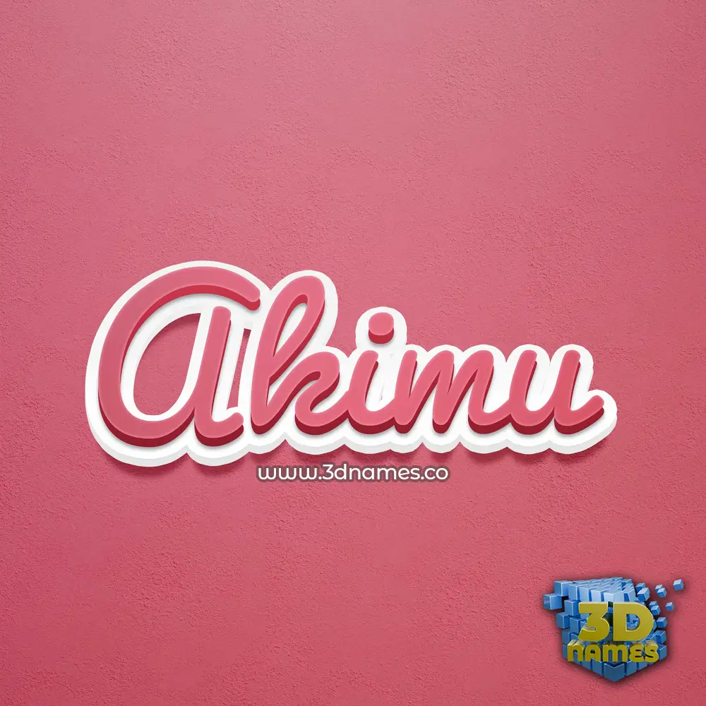 akimu in Red Scribble style - 3D name wallpaper