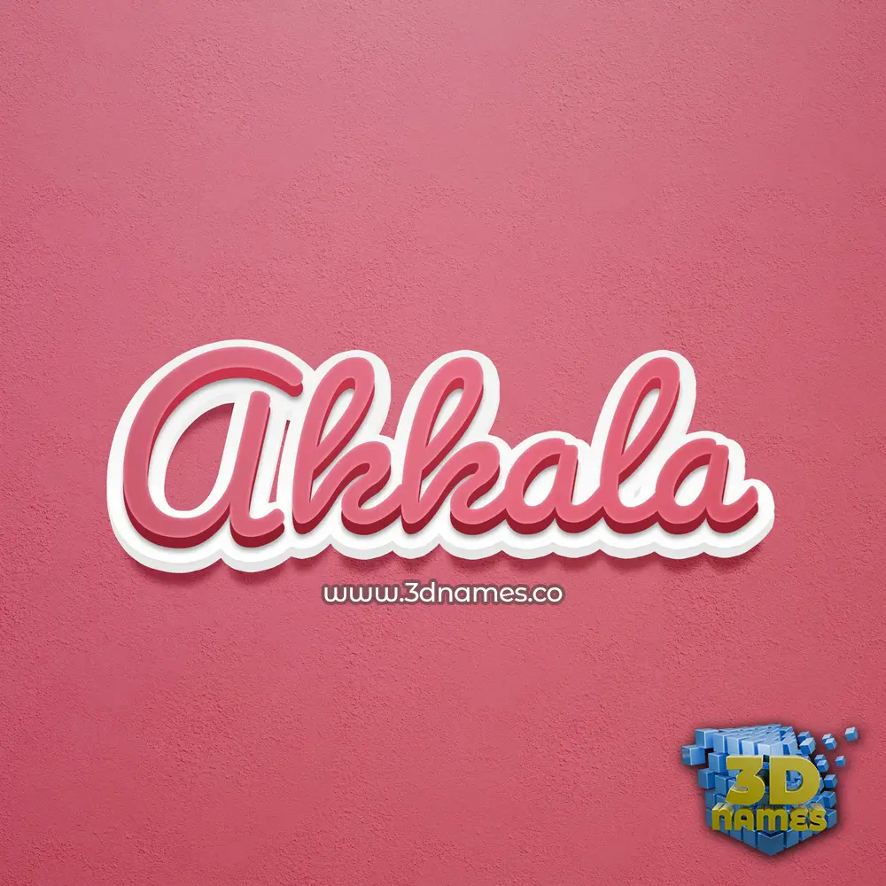 akkala in Red Scribble style - 3D name wallpaper