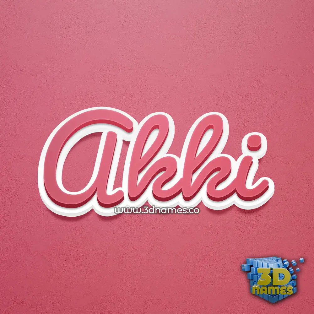 akki in Red Scribble style - 3D name wallpaper