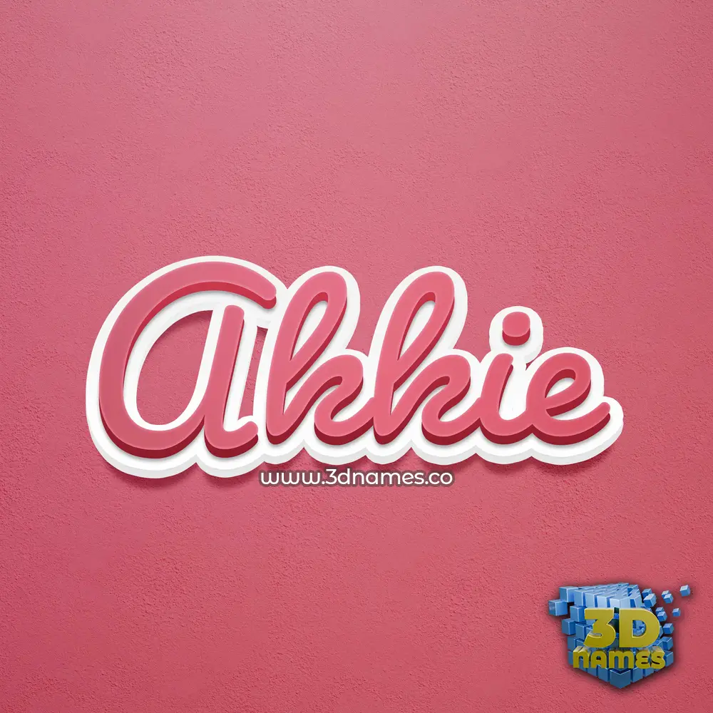 akkie in Red Scribble style - 3D name wallpaper