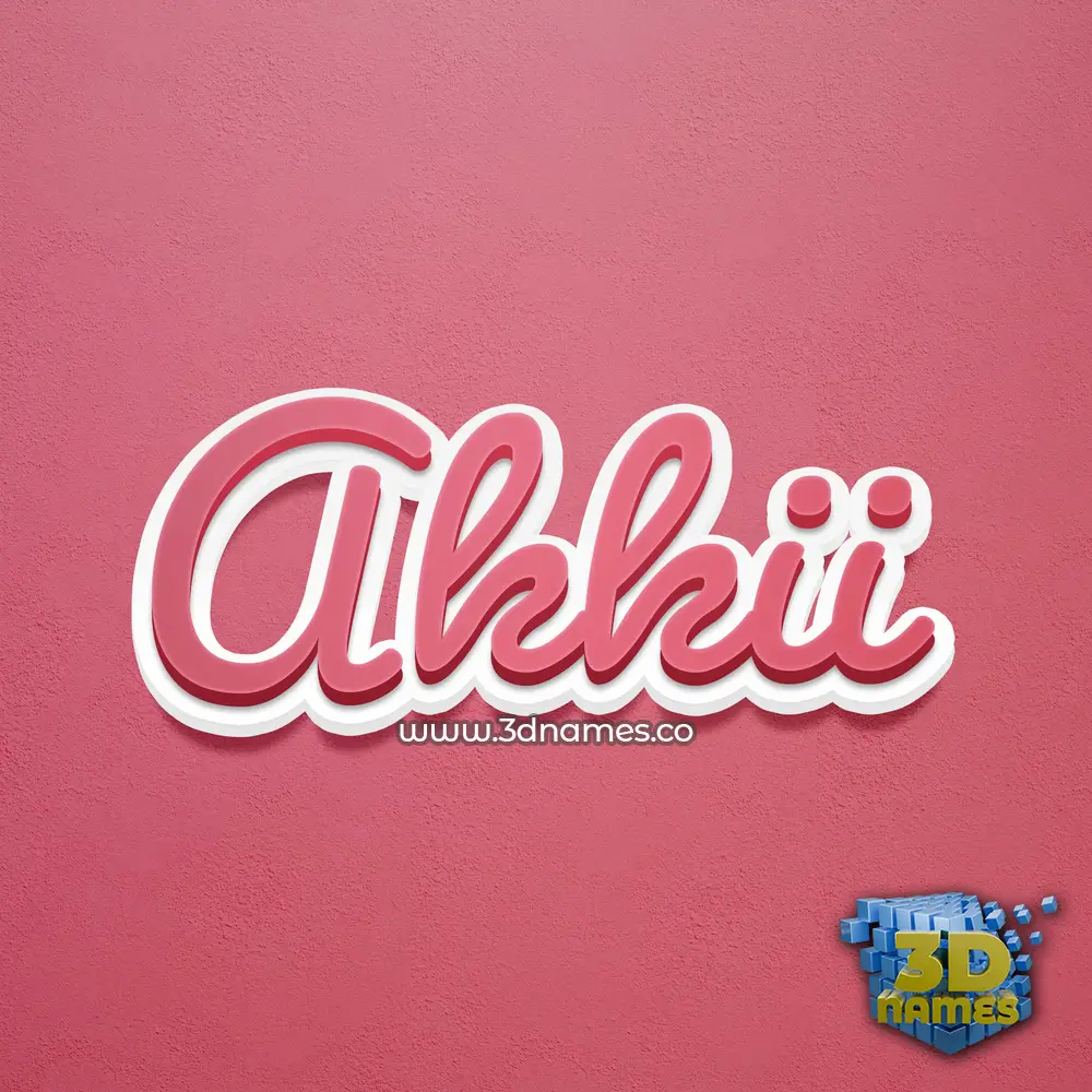 akkii in Red Scribble style - 3D name wallpaper