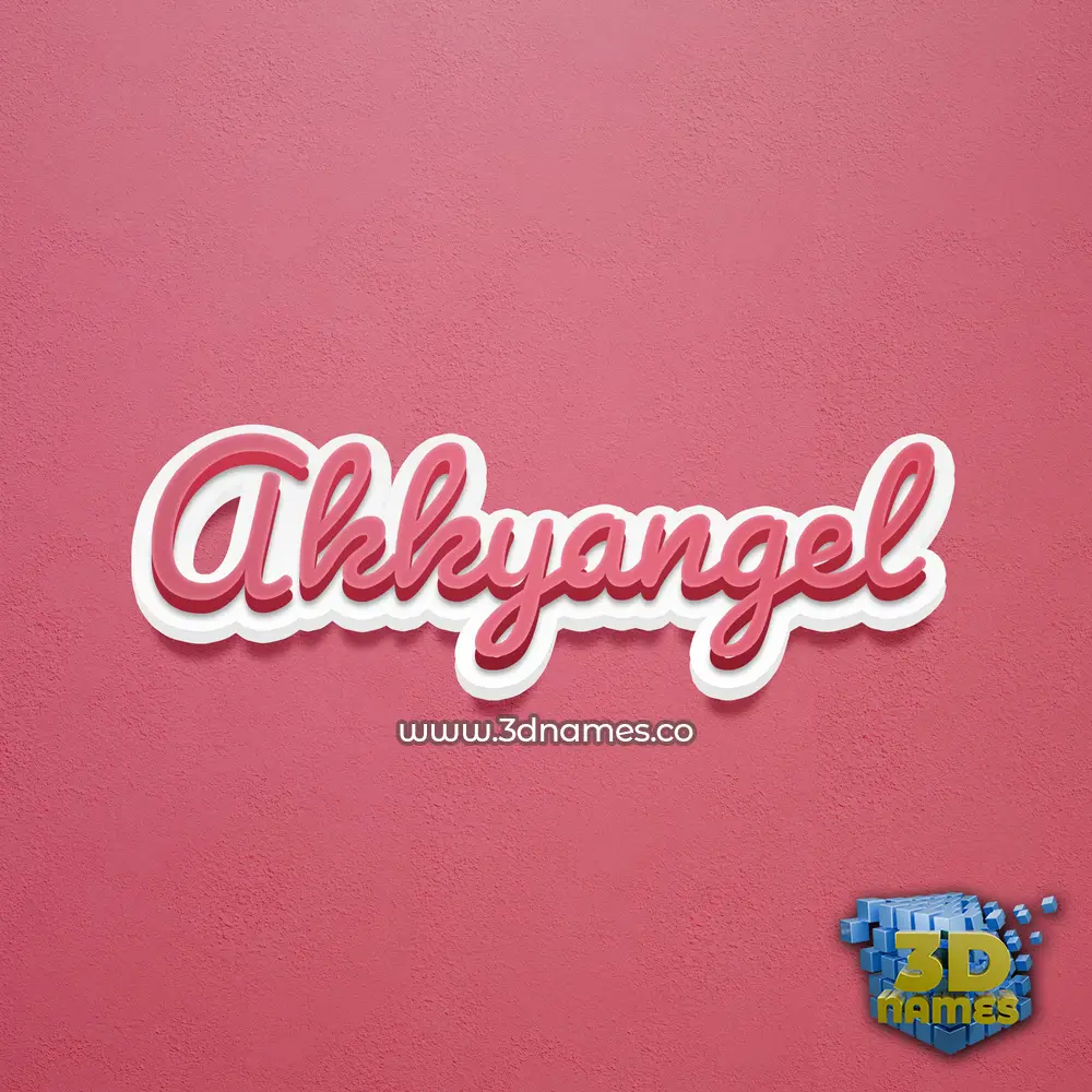 akkyangel in Red Scribble style - 3D name wallpaper