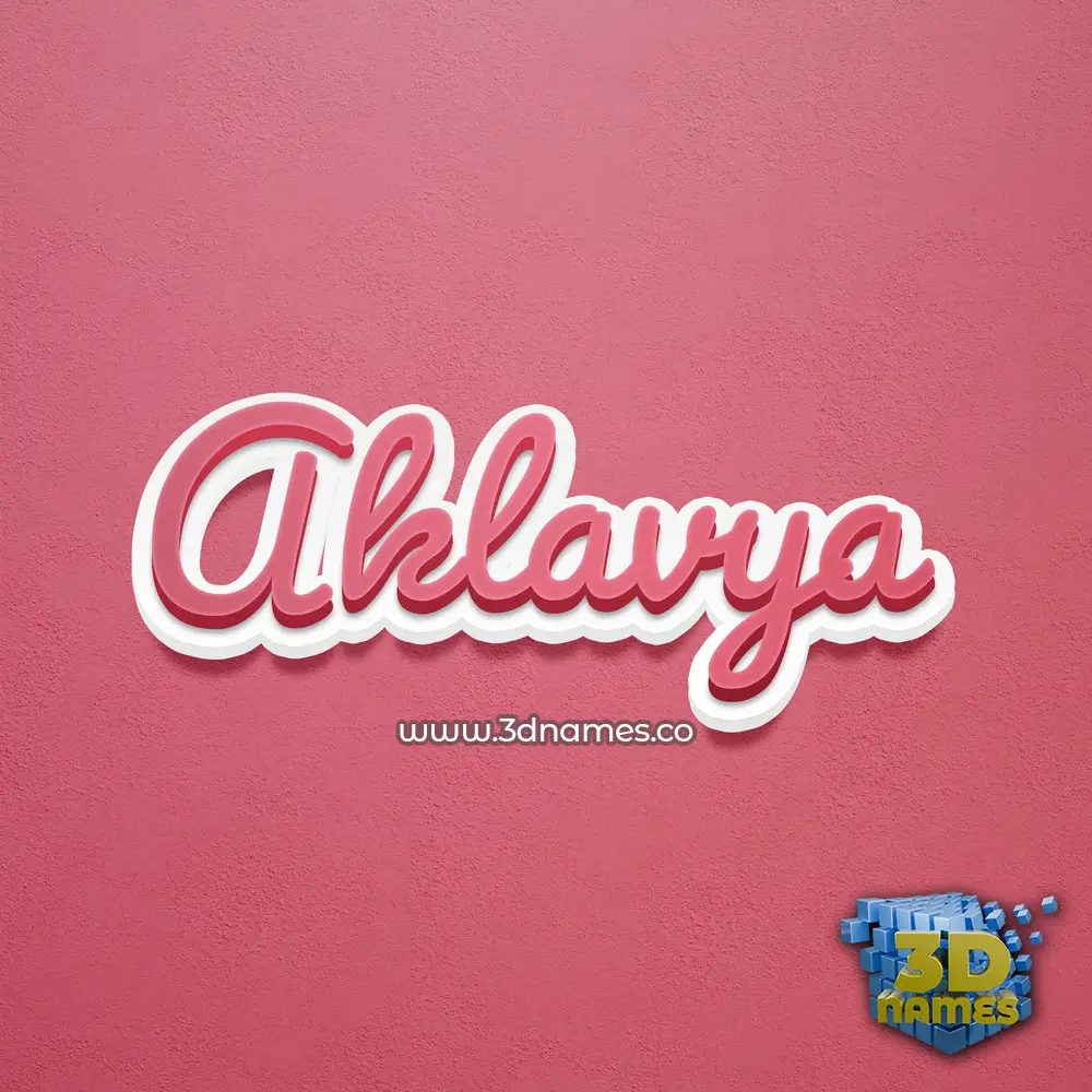 aklavya in Red Scribble style - 3D name wallpaper