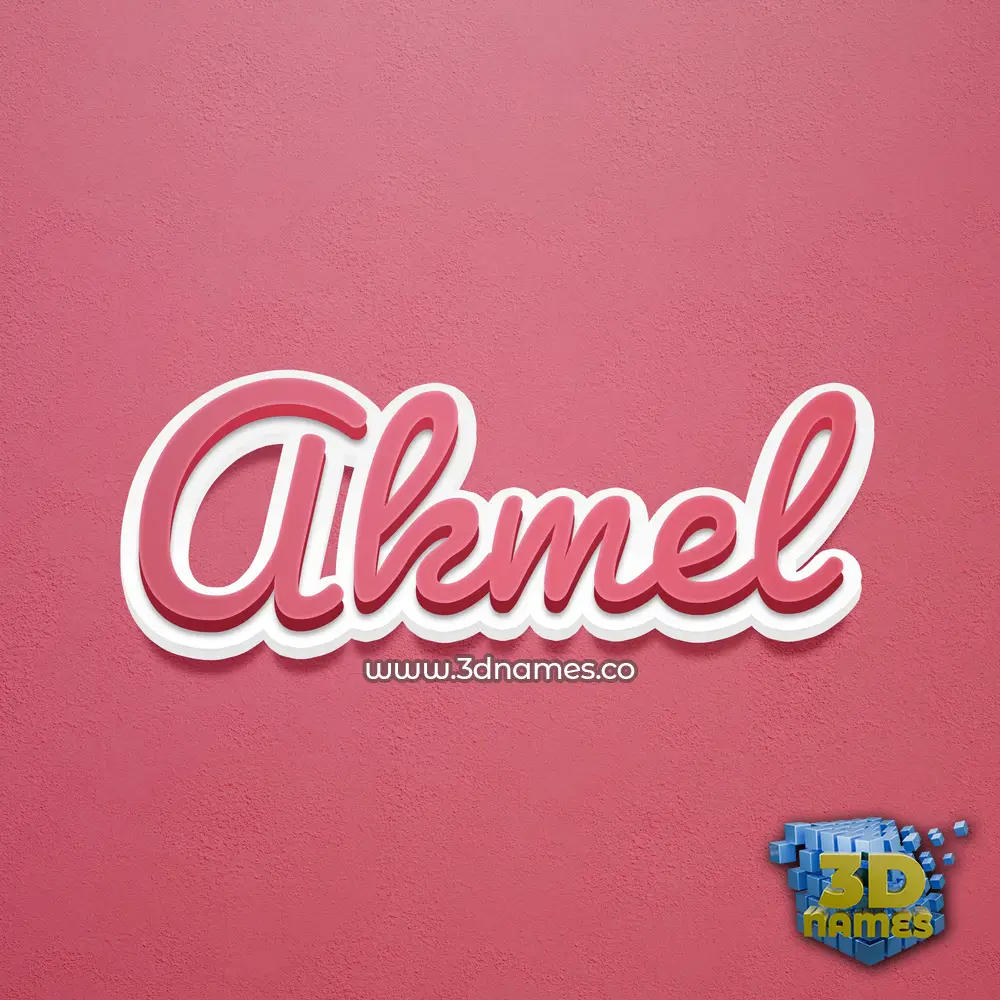 akmel in Red Scribble style - 3D name wallpaper