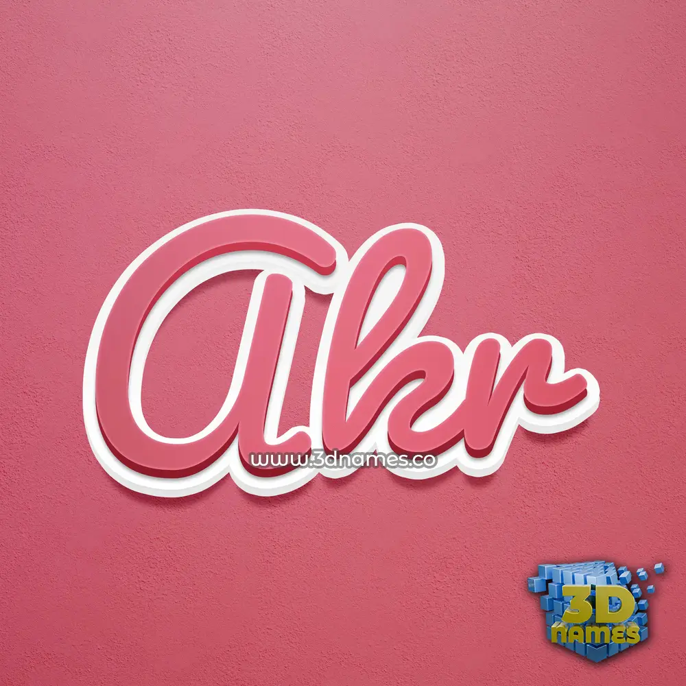 akr in Red Scribble style - 3D name wallpaper