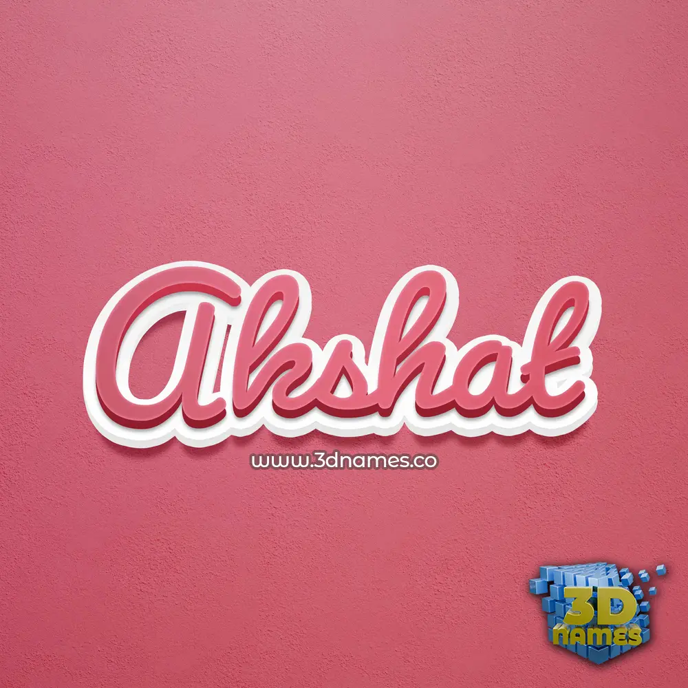 akshat in Red Scribble style - 3D name wallpaper