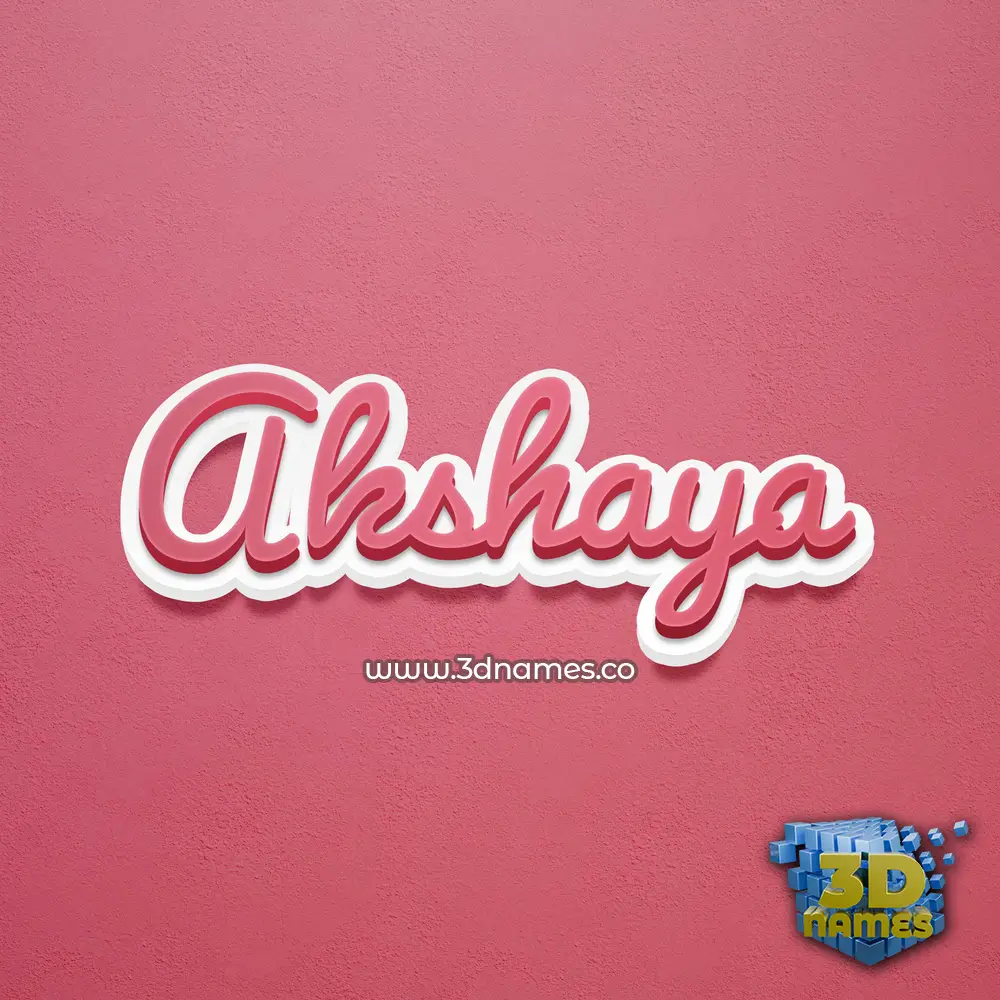 akshaya in Red Scribble style - 3D name wallpaper