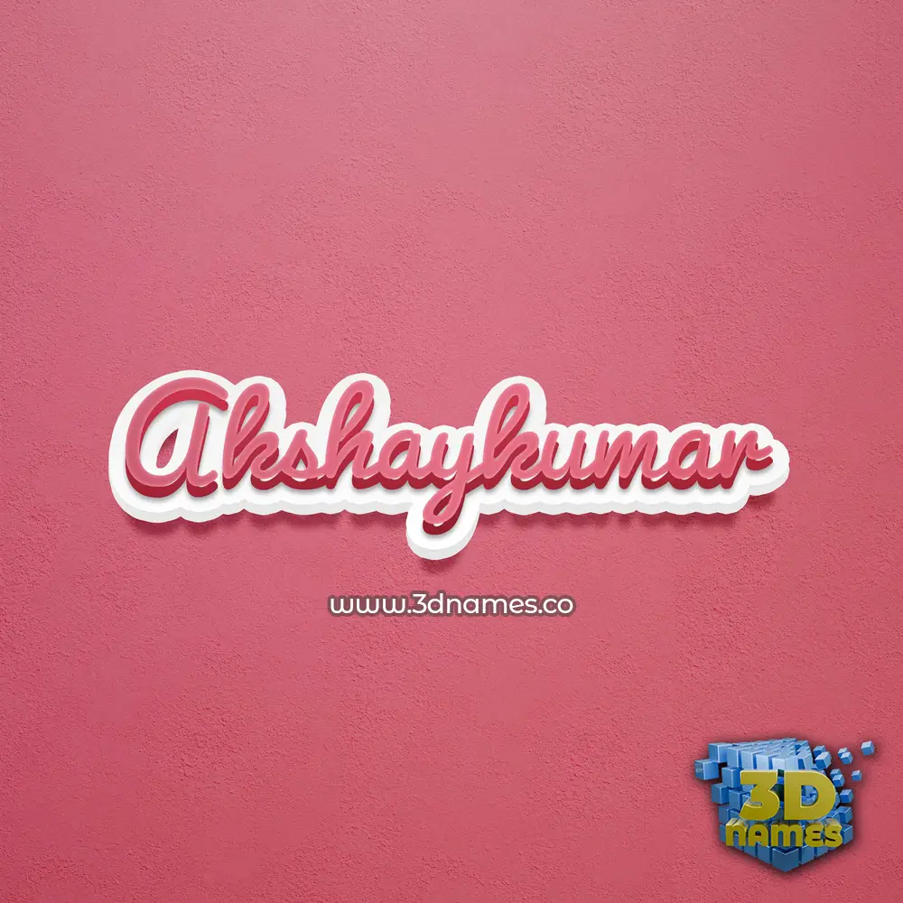 akshaykumar in Red Scribble style - 3D name wallpaper