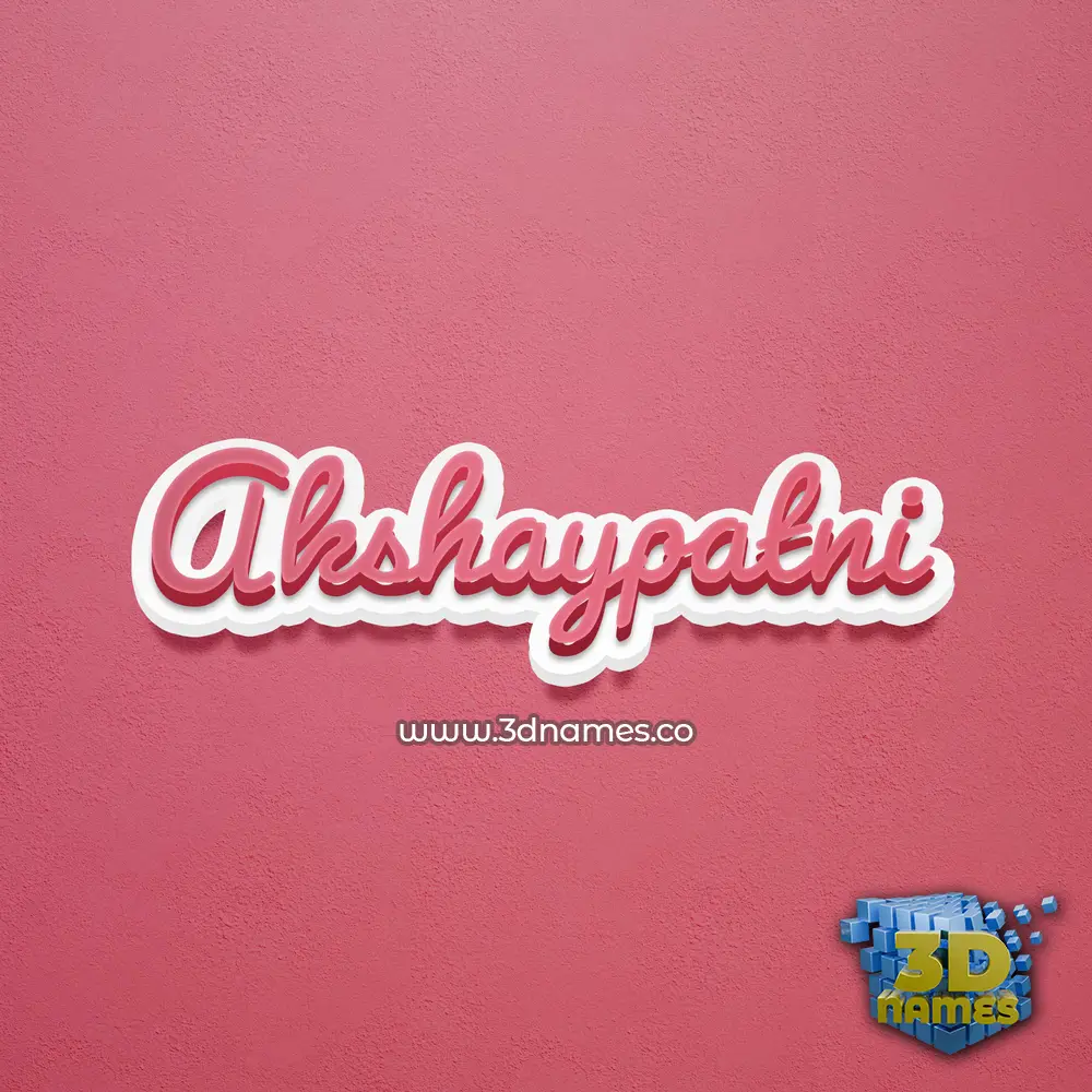 akshaypatni in Red Scribble style - 3D name wallpaper