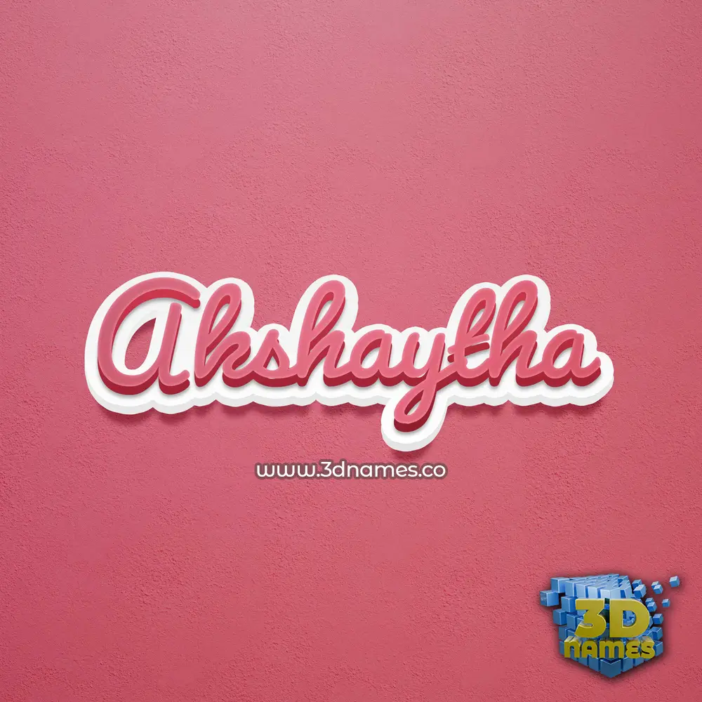 akshaytha in Red Scribble style - 3D name wallpaper