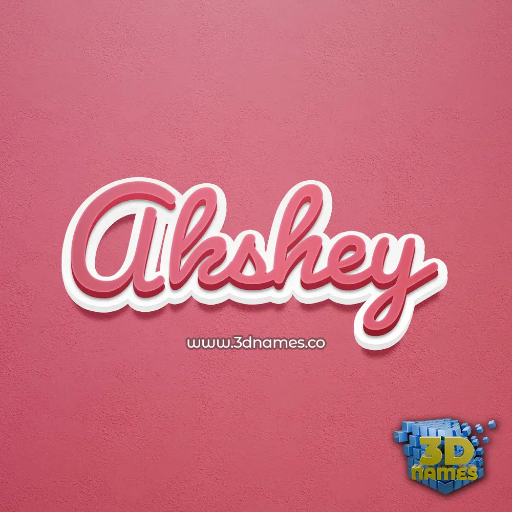 akshey in Red Scribble style - 3D name wallpaper