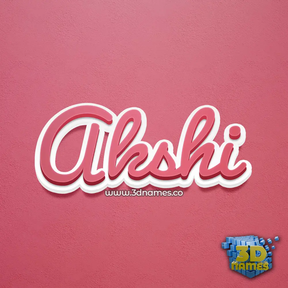 akshi in Red Scribble style - 3D name wallpaper