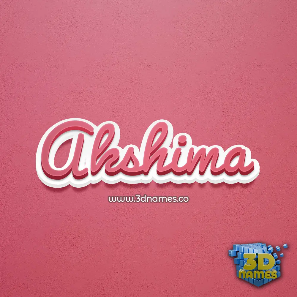 akshima in Red Scribble style - 3D name wallpaper
