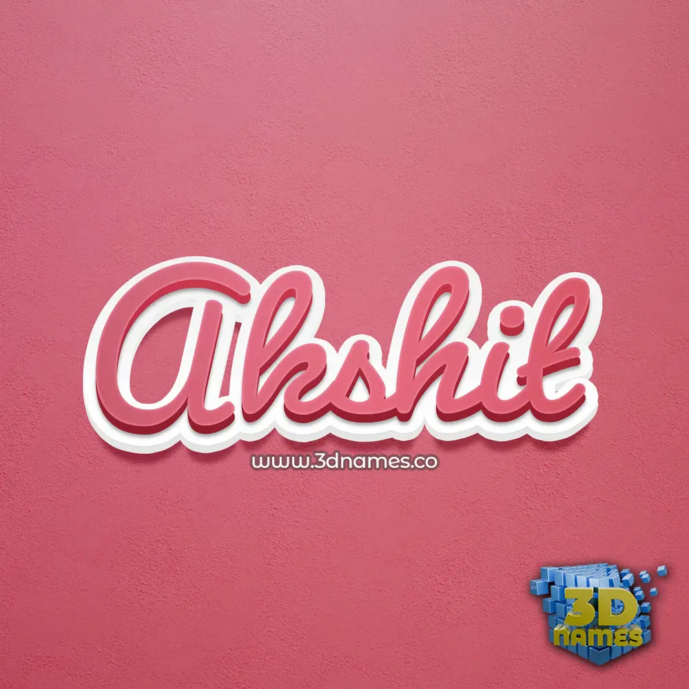 akshit in Red Scribble style - 3D name wallpaper