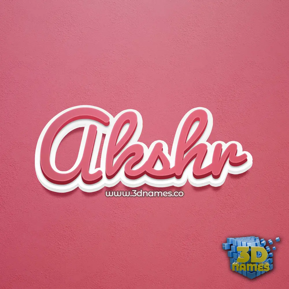 akshr in Red Scribble style - 3D name wallpaper