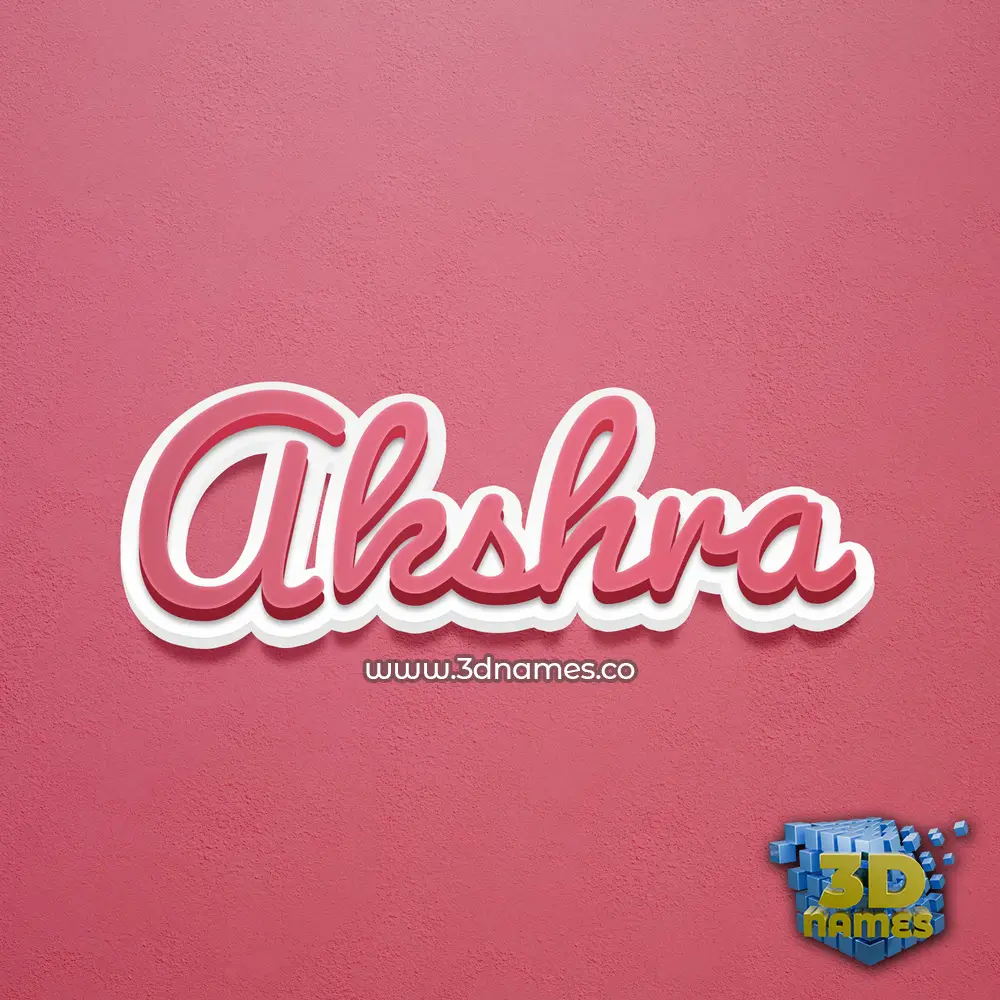 akshra in Red Scribble style - 3D name wallpaper
