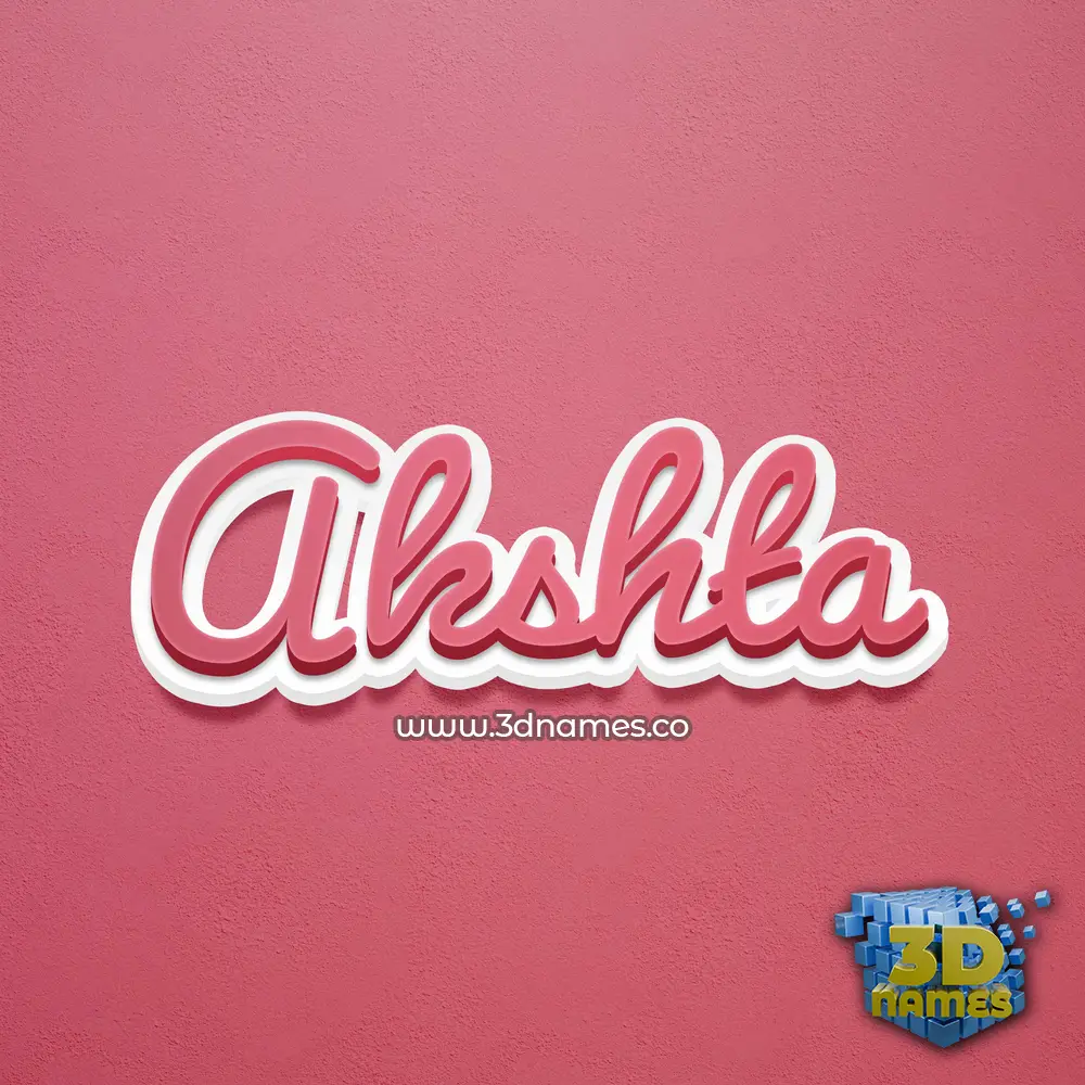 akshta in Red Scribble style - 3D name wallpaper