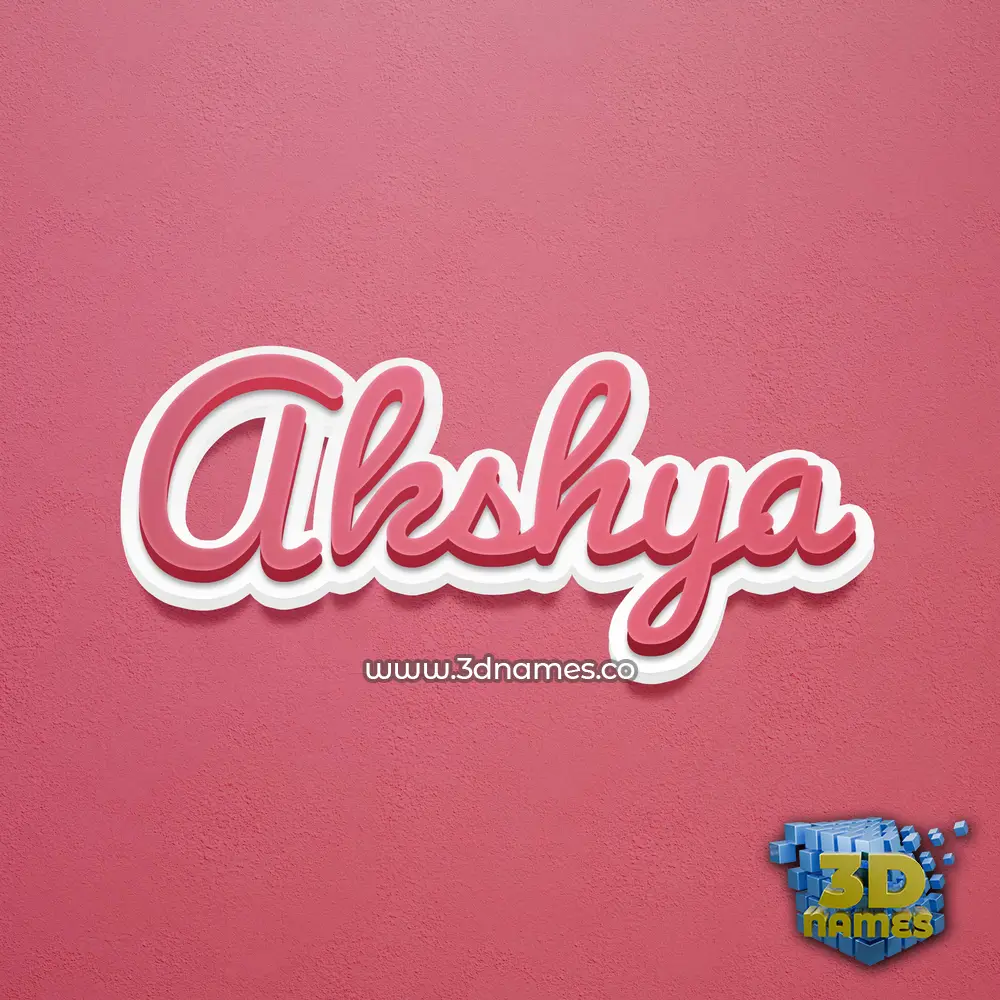 akshya in Red Scribble style - 3D name wallpaper